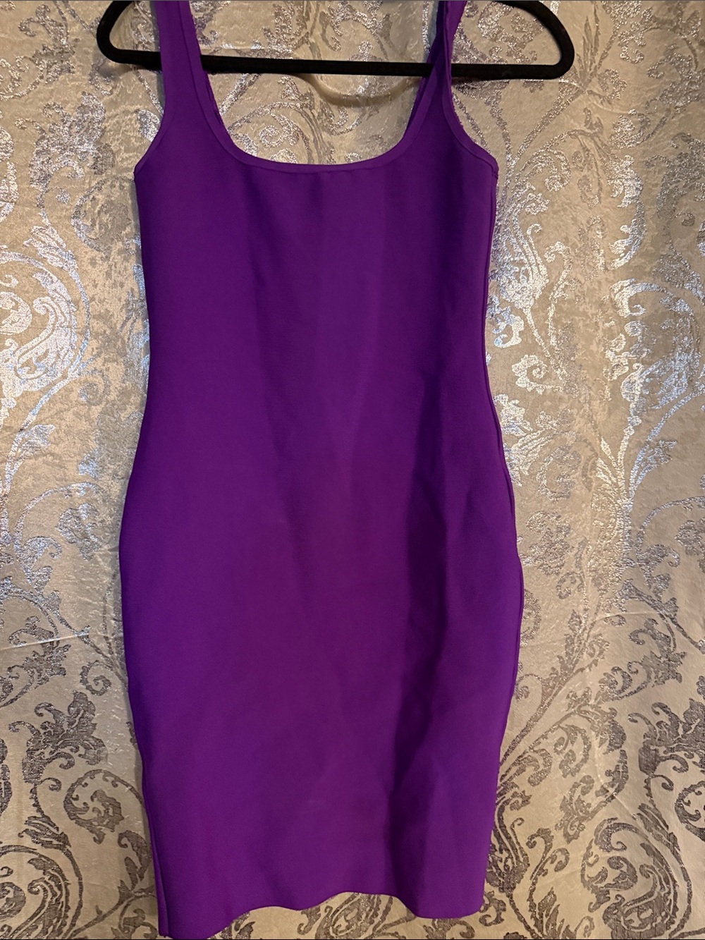 Purple Sleeveless Bodycon Dress